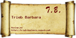 Trieb Barbara névjegykártya